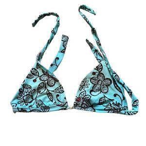 Apt 9 turquoise and brown swim top - size 12